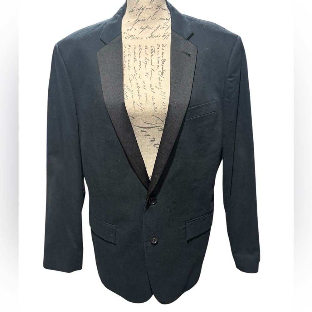 J. Crew Men’s Ludlow Laursmiani 2 button Tuxedo Jacket 44R Black Chino 66596 NWT
